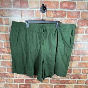 89th&Madison women’s linen blend mid rise shorts Sz 3X